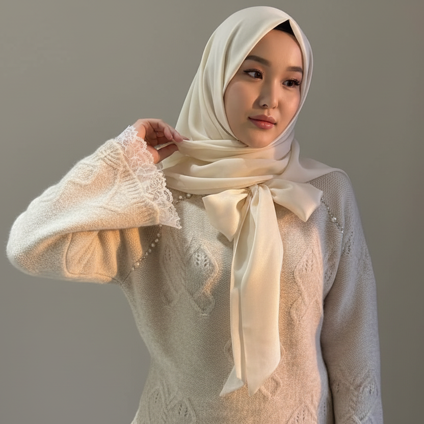Lace Skirt 2 Pieces Set-Beige