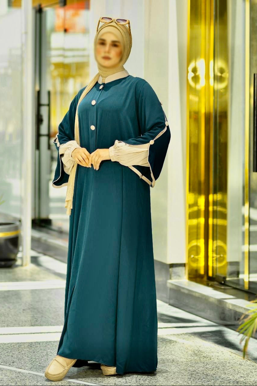 Colored Sleeves Abaya (5 Colors)