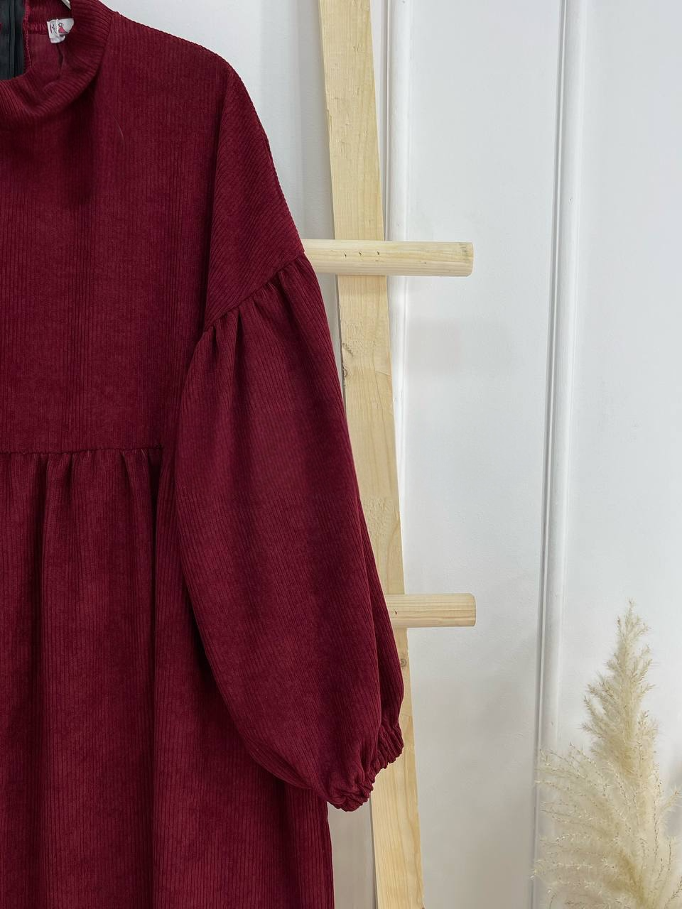 Puffed Sleeves Winter Dress