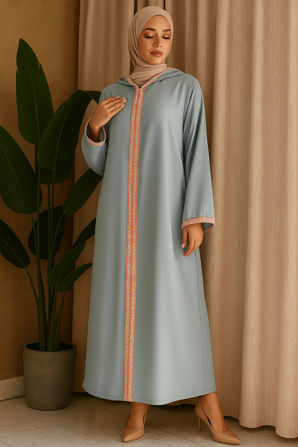 Abaya With Hood (6 Colors)