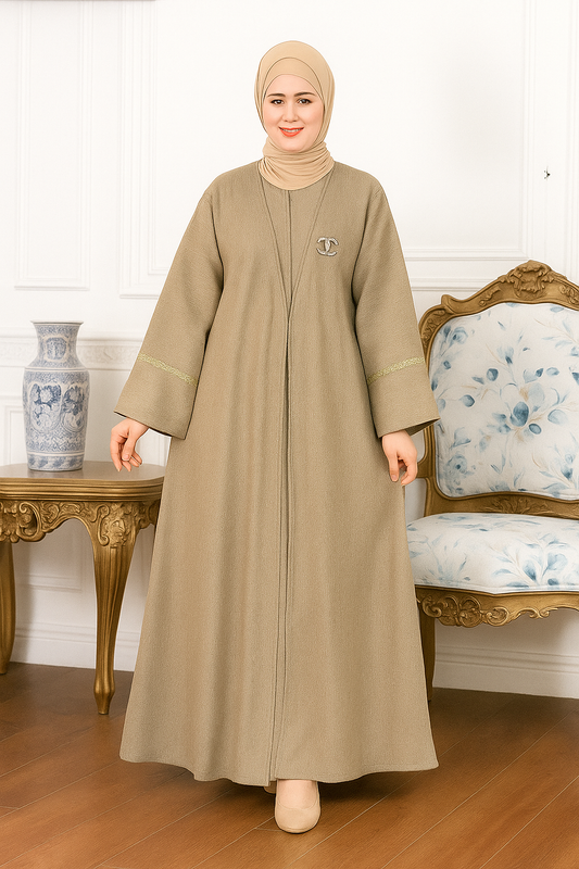 Plus Size Abaya Set(NO Brooch Pin)