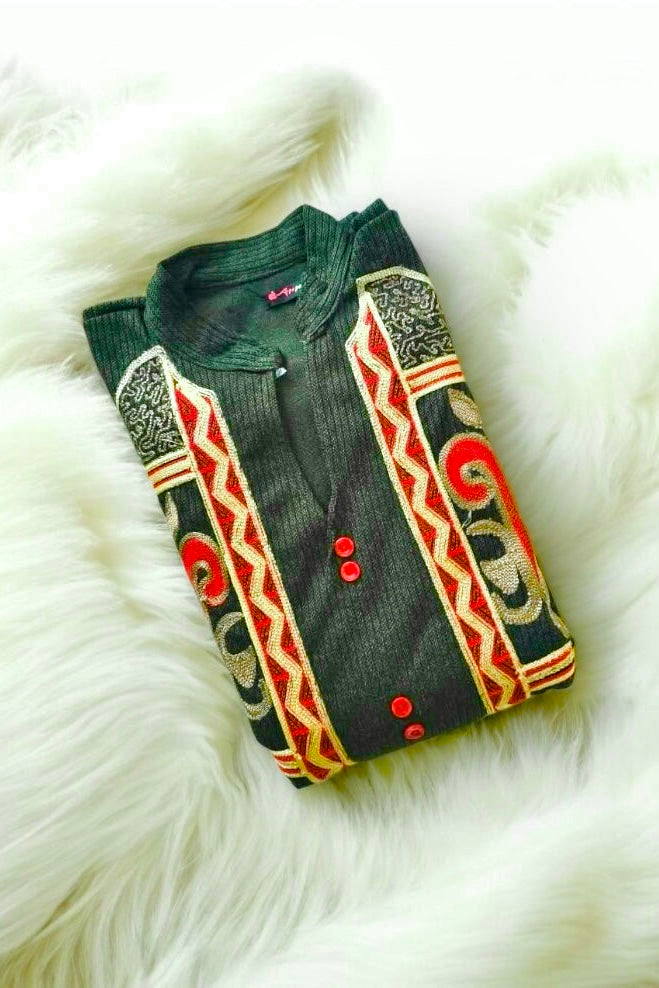 Fringes Embroided Abaya