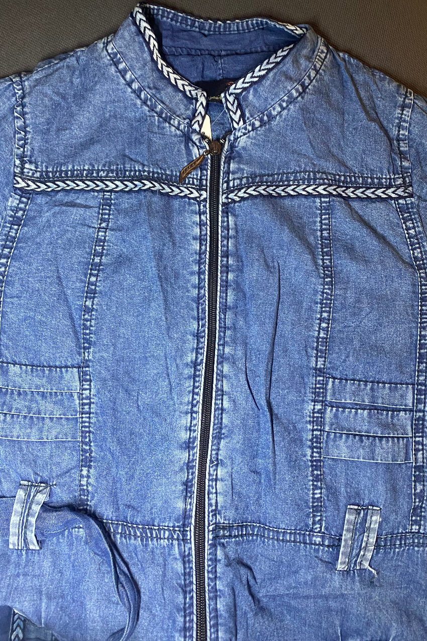 Jeans Dress With Zip&Pockets