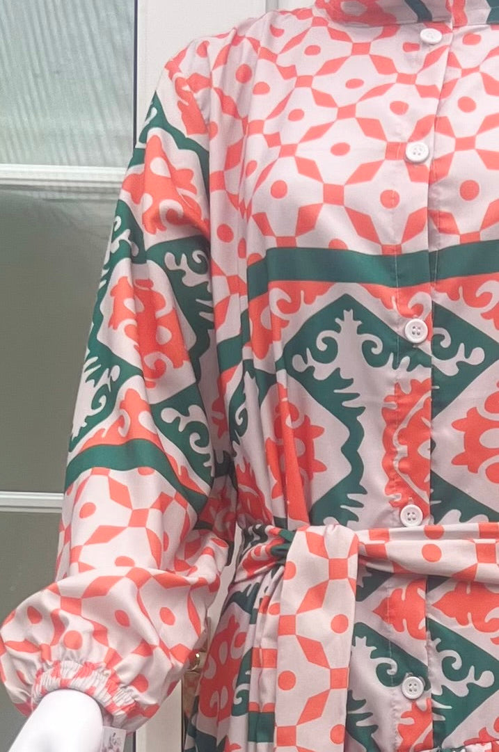 Turkish Style Dress-Orange