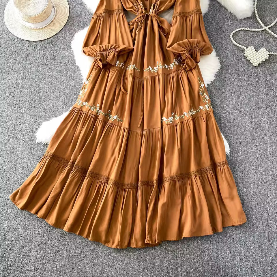 Embroided Floral Dress