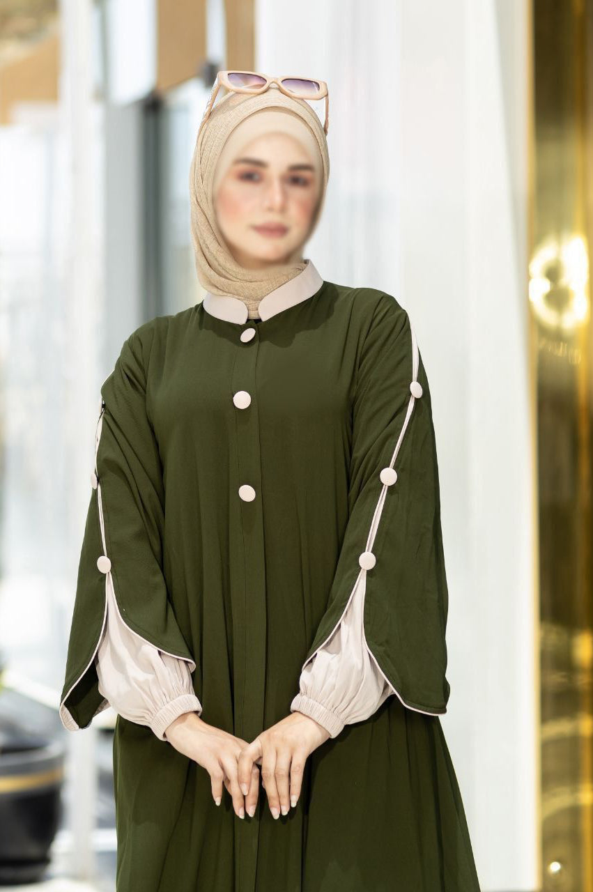 Colored Sleeves Abaya (5 Colors)