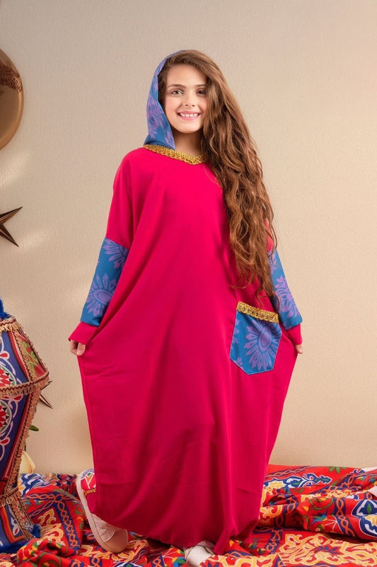 Girls Printed Abaya