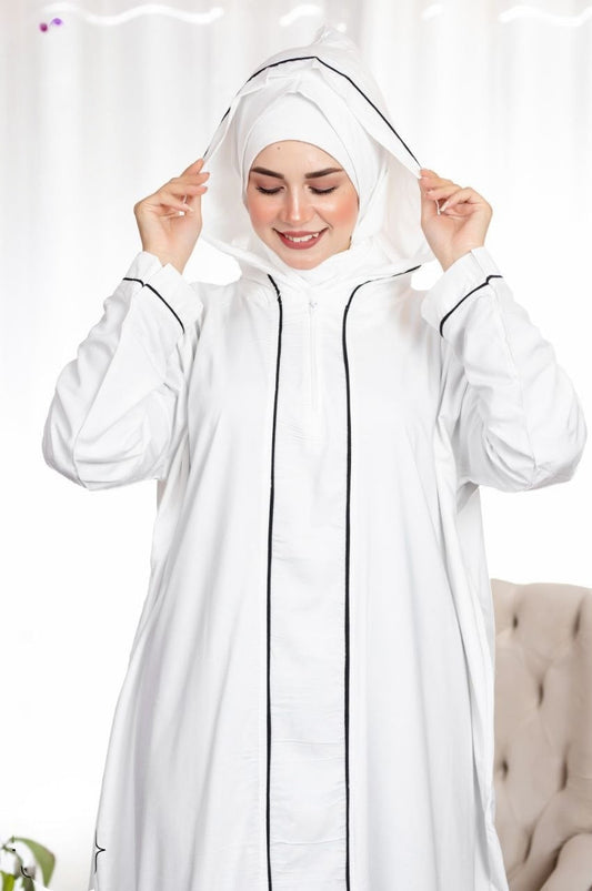 Two Pieces Plain Umrah Abaya (5 Colors)