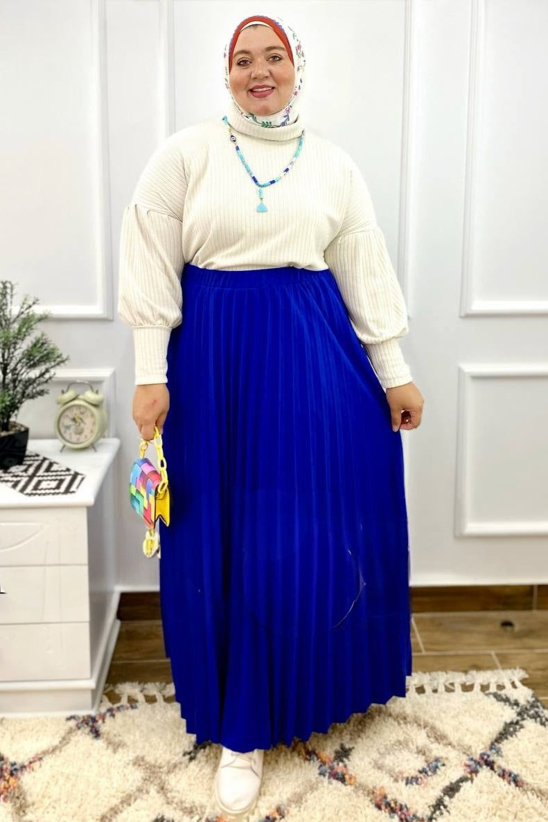 Plus Size pleated Skirt
