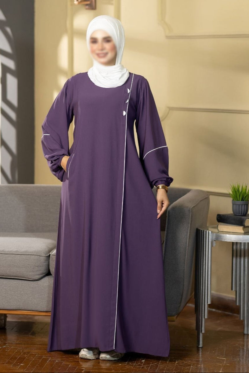 Puffed Sleeves Abaya (7 Colors)