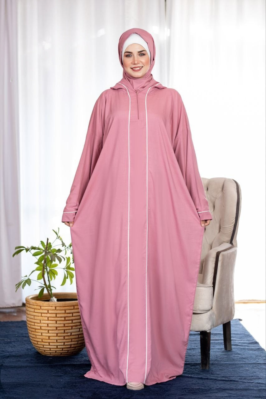 Two Pieces Plain Umrah Abaya (5 Colors)