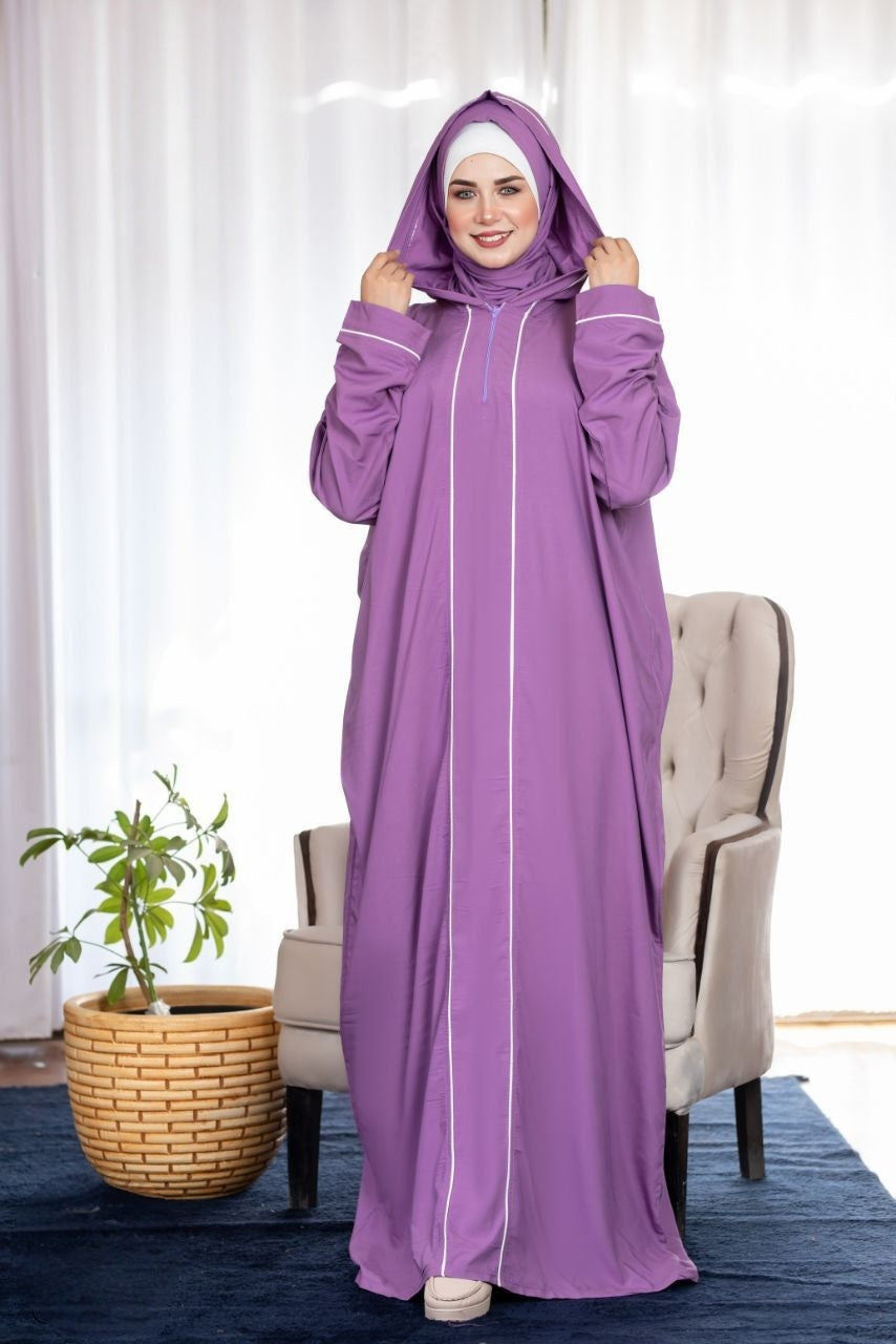 Two Pieces Plain Umrah Abaya (5 Colors)