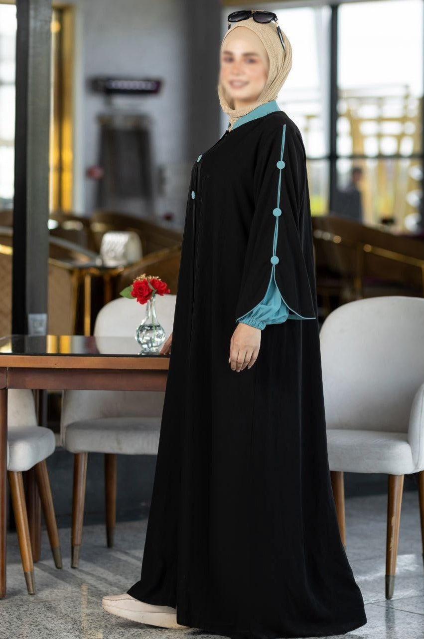 Colored Sleeves Abaya (5 Colors)