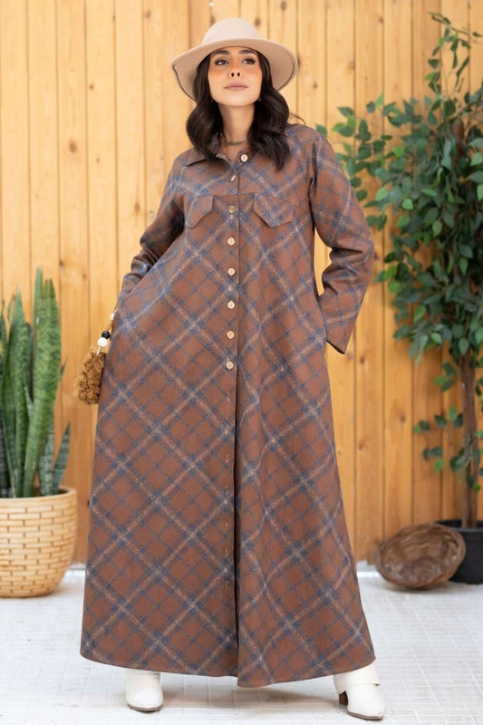 Checkered Elegant Dress-Design 2 (2 colors)