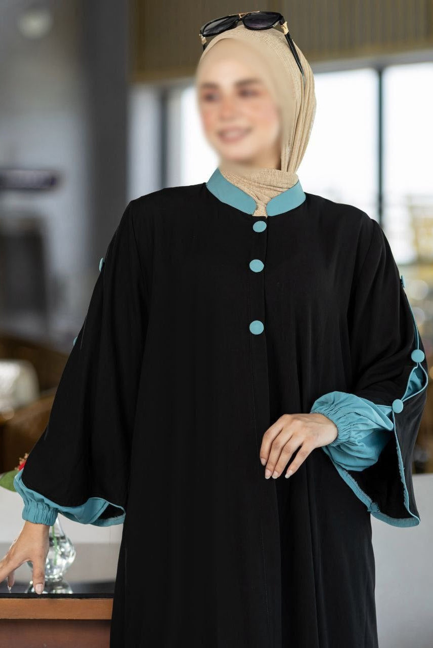 Colored Sleeves Abaya (5 Colors)