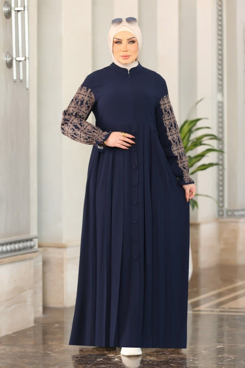Fine Embroidered Sleeves Abaya (4 colors)