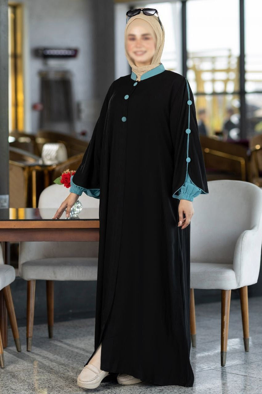 Colored Sleeves Abaya (5 Colors)