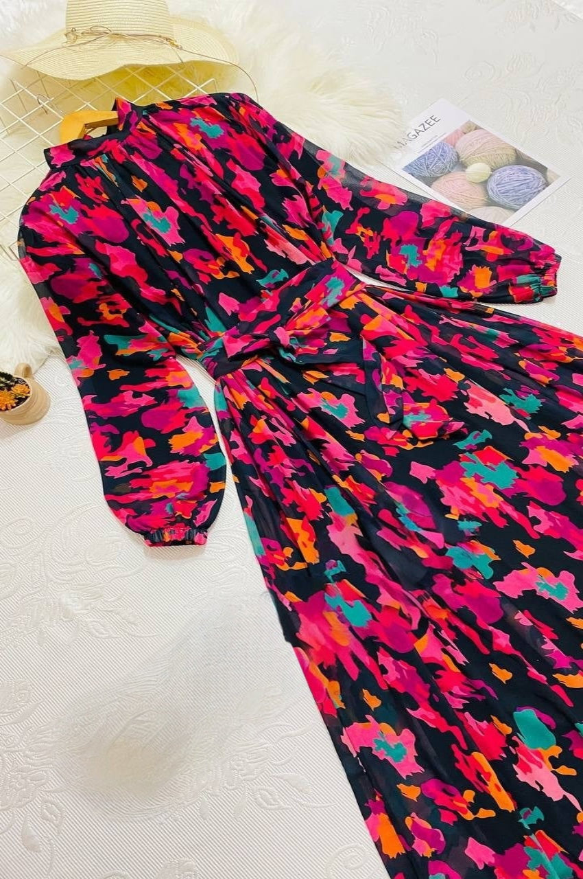 Chiffon Printed Dress
