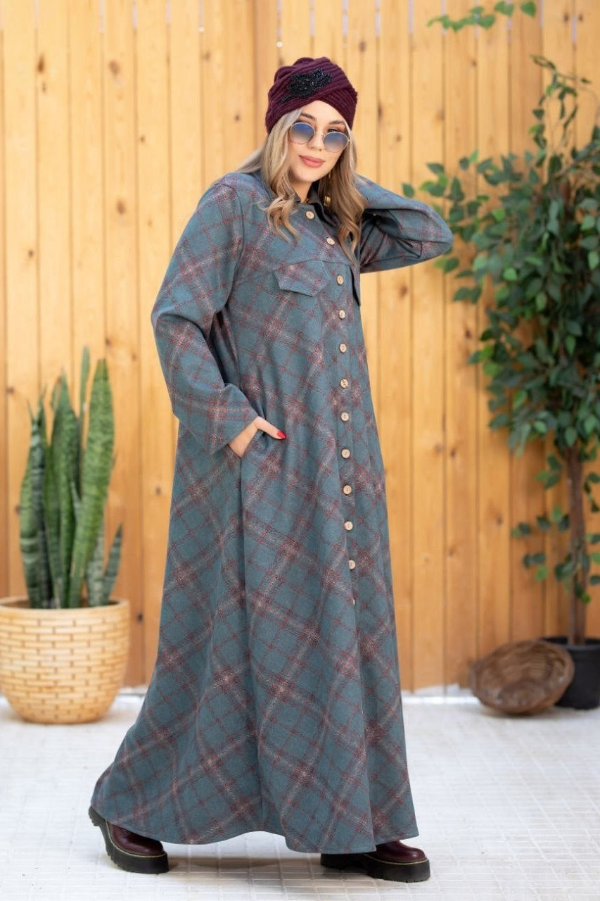 Checkered Elegant Dress-Design 2