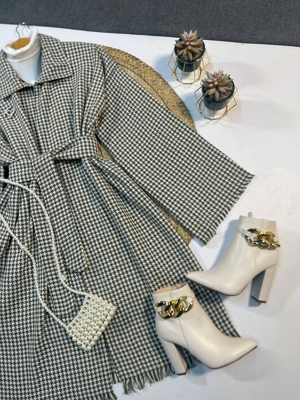 Plus Size Plaid Cardigan