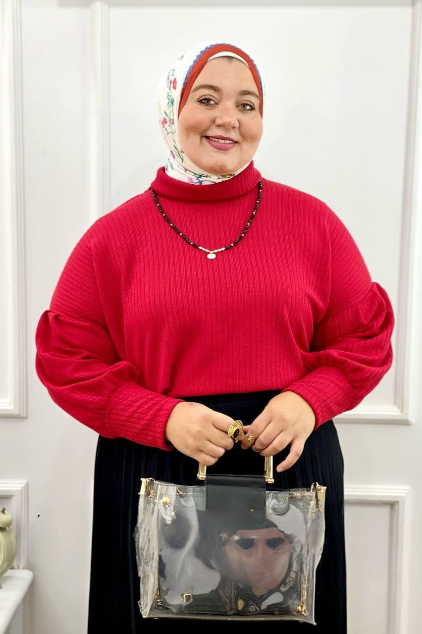 Plus Size Rib Blouse