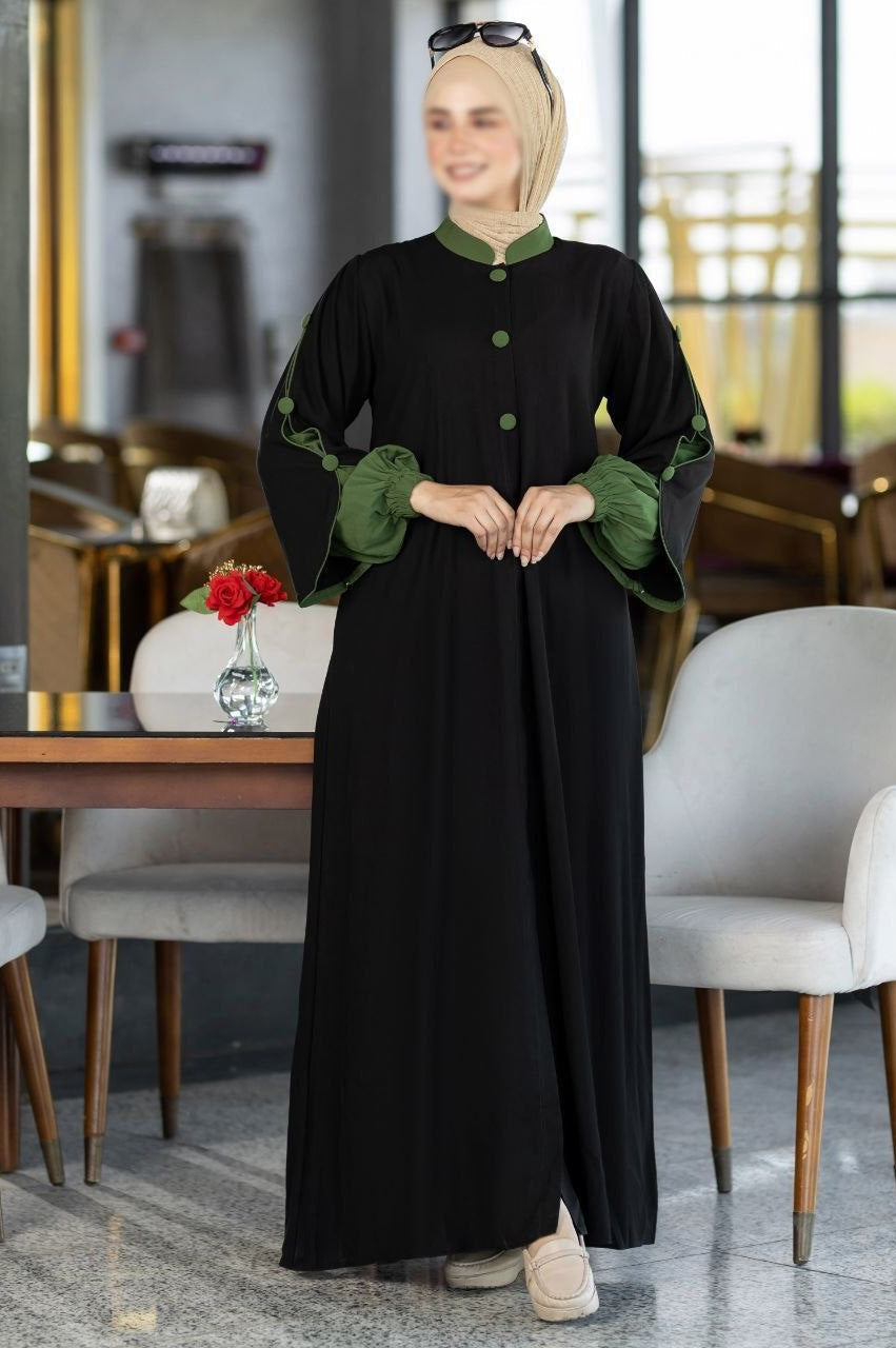 Colored Sleeves Abaya (5 Colors)