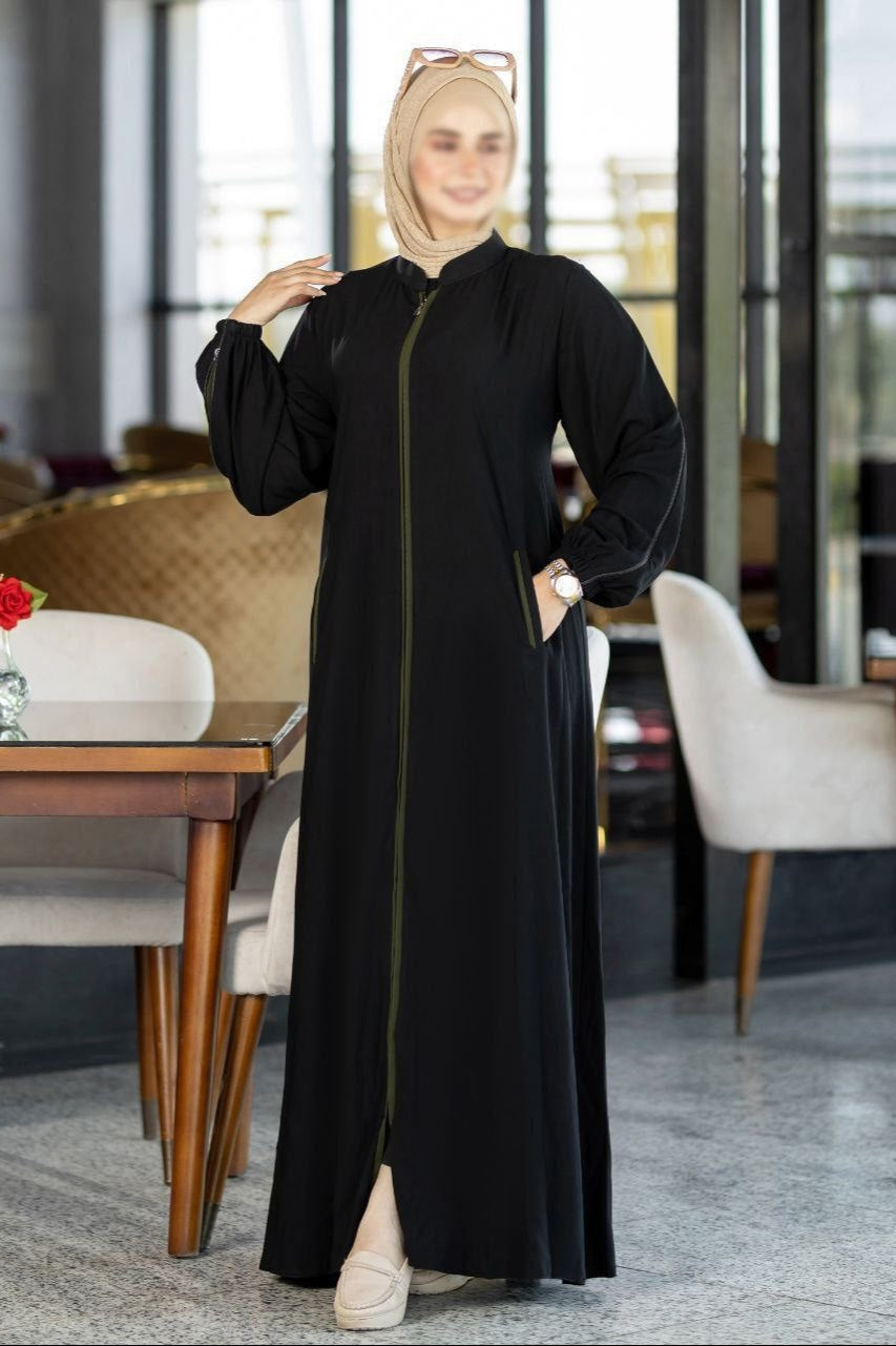 Abaya With Colored Sleeves(5 Colors)