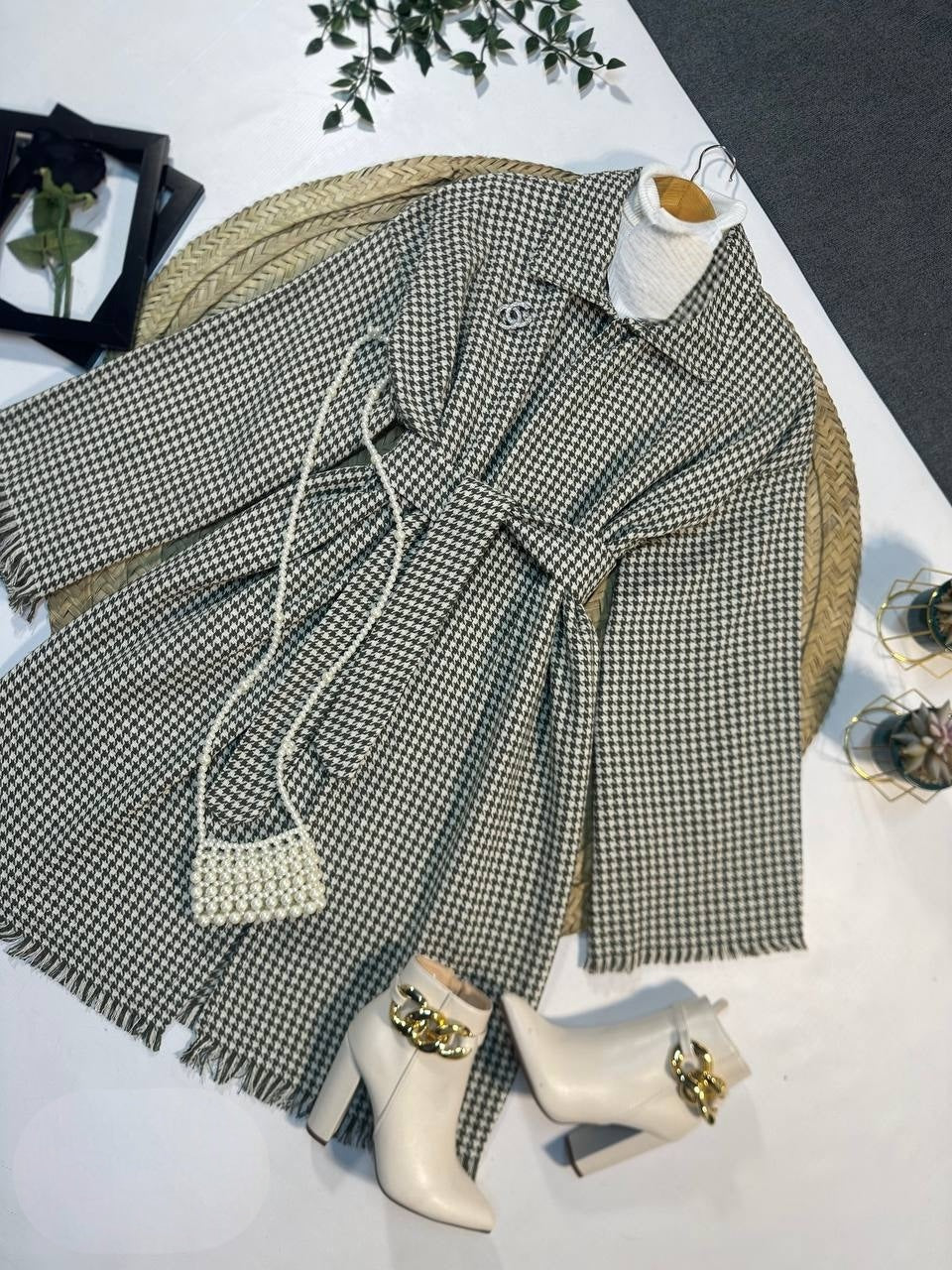 Plus Size Plaid Cardigan