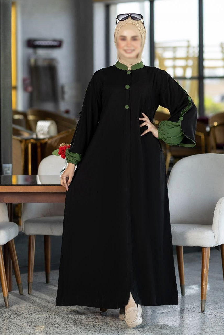 Colored Sleeves Abaya (5 Colors)
