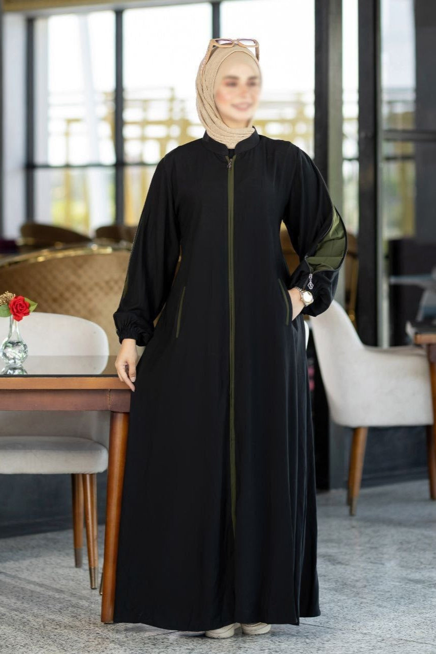Abaya With Colored Sleeves(5 Colors)