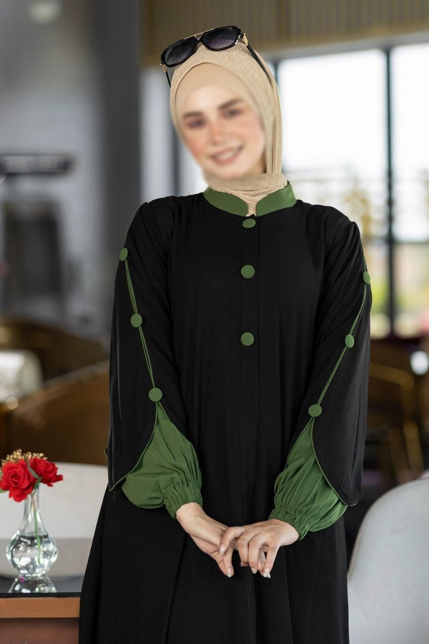Colored Sleeves Abaya (5 Colors)