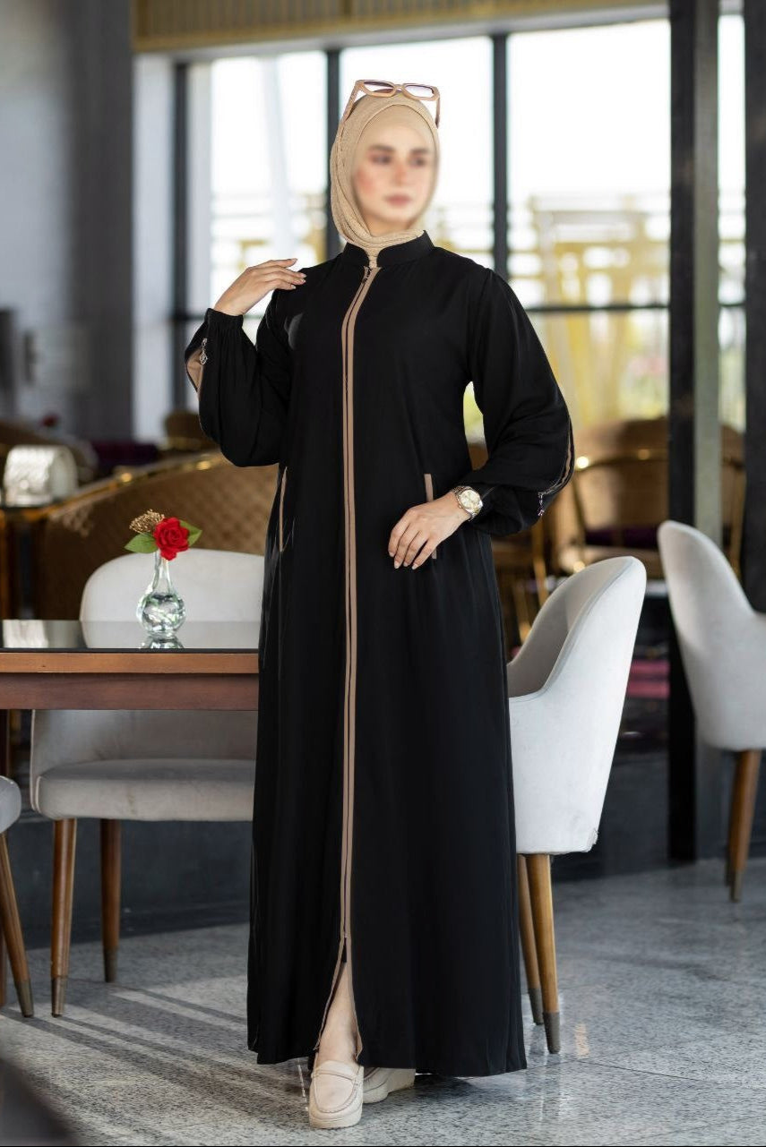 Abaya With Colored Sleeves(5 Colors)