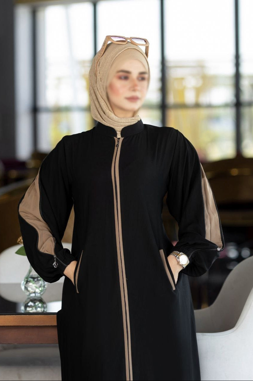 Abaya With Colored Sleeves(5 Colors)