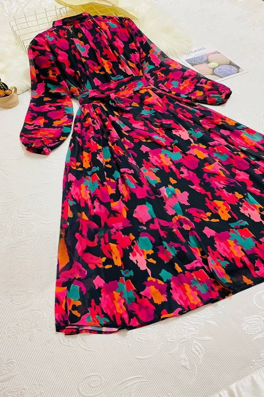 Chiffon Printed Dress