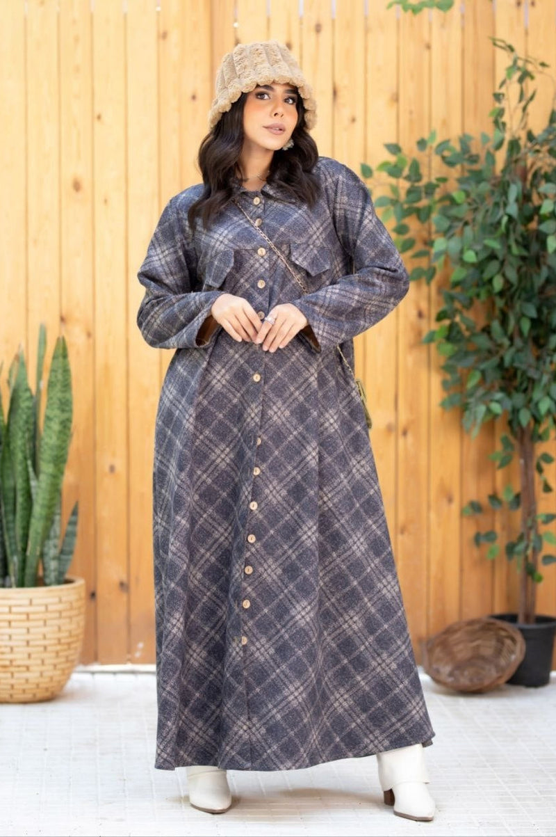 Checkered Elegant Dress-Design 1 (2 colors)