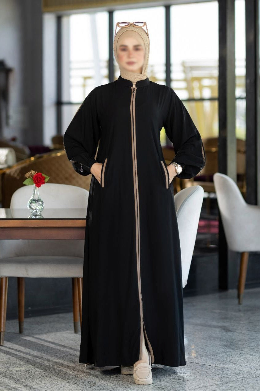Abaya With Colored Sleeves(5 Colors)