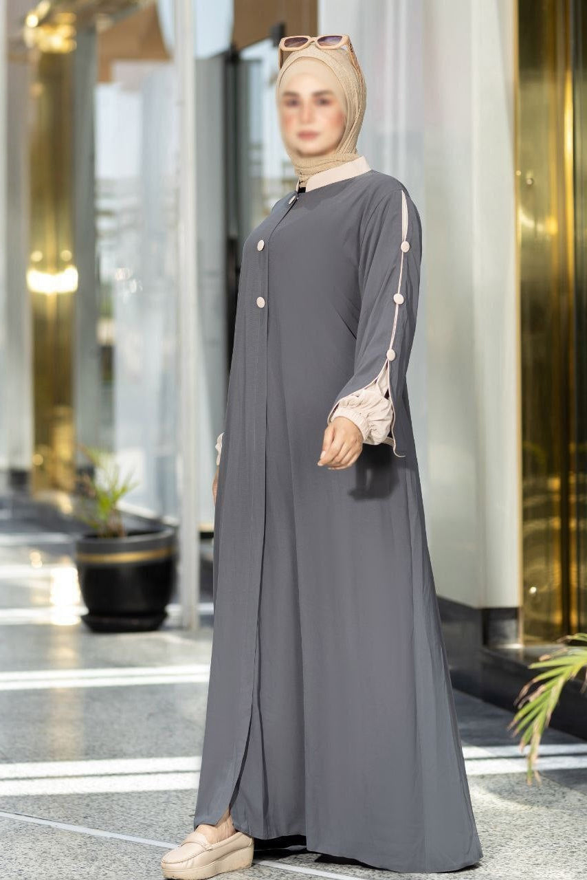 Colored Sleeves Abaya (5 Colors)