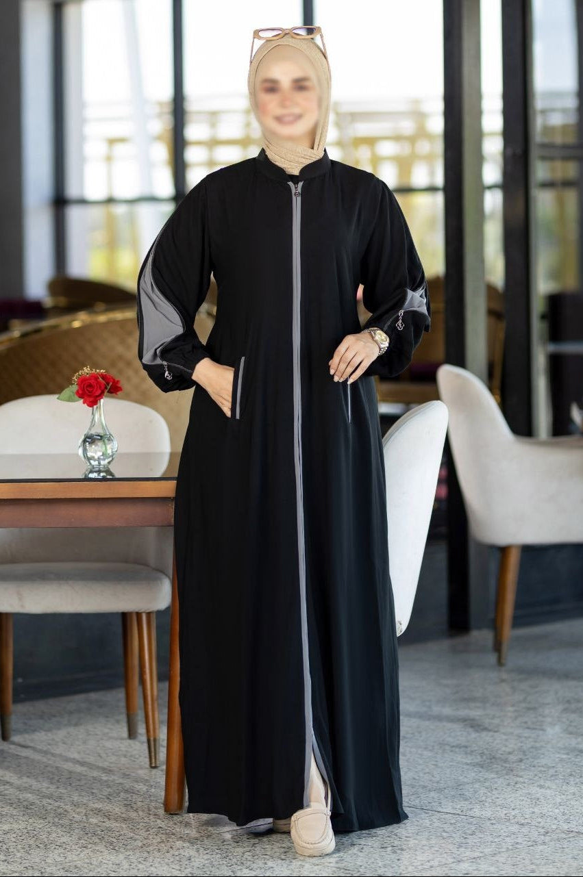 Abaya With Colored Sleeves(5 Colors)