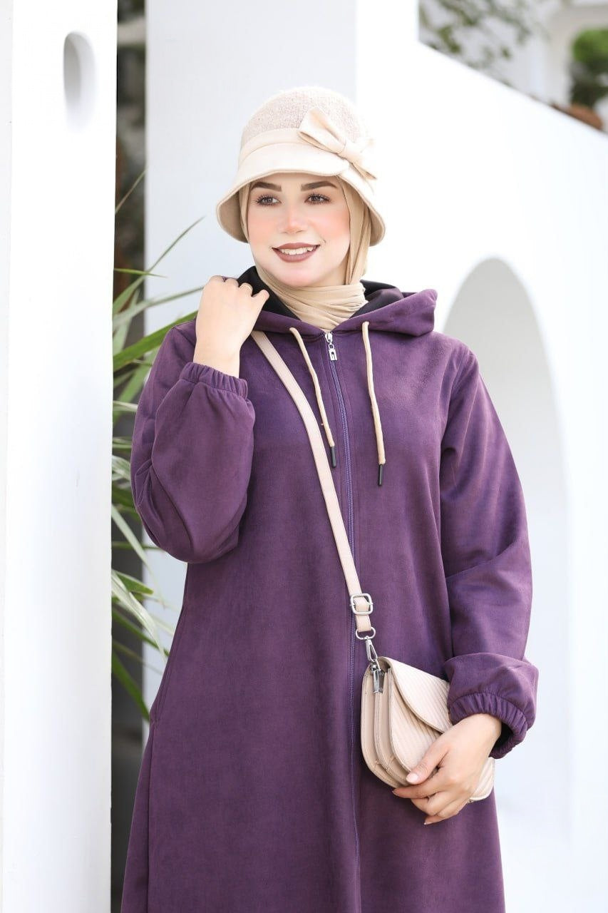 Plain Dress/Abaya With Hoodie