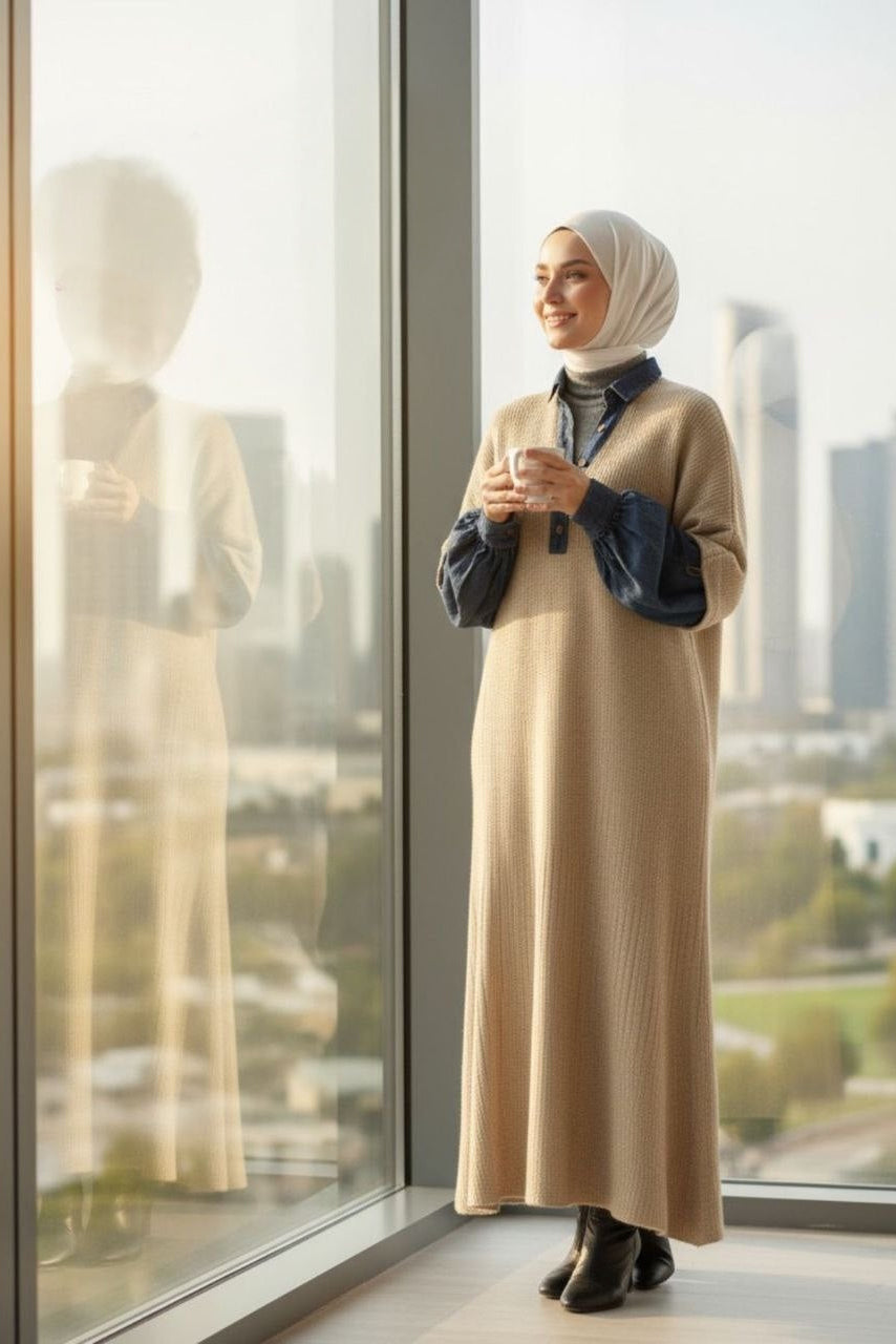 Knit Dress - Beige