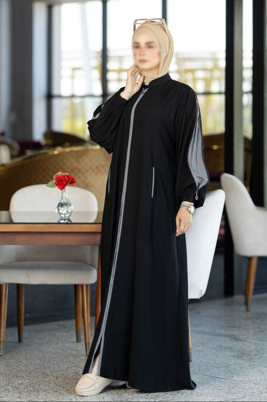 Abaya With Colored Sleeves(5 Colors)