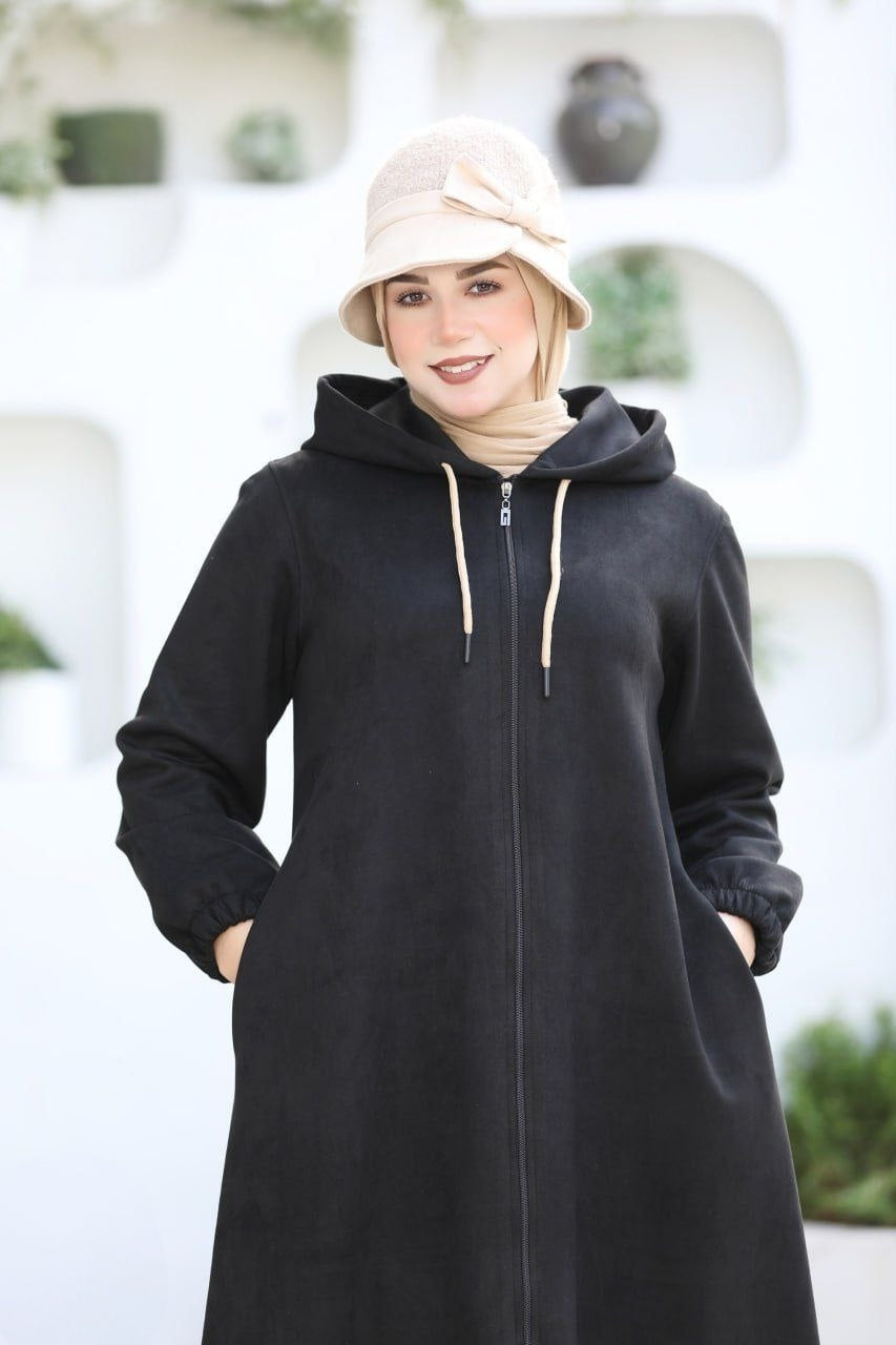 Plain Dress/Abaya With Hoodie