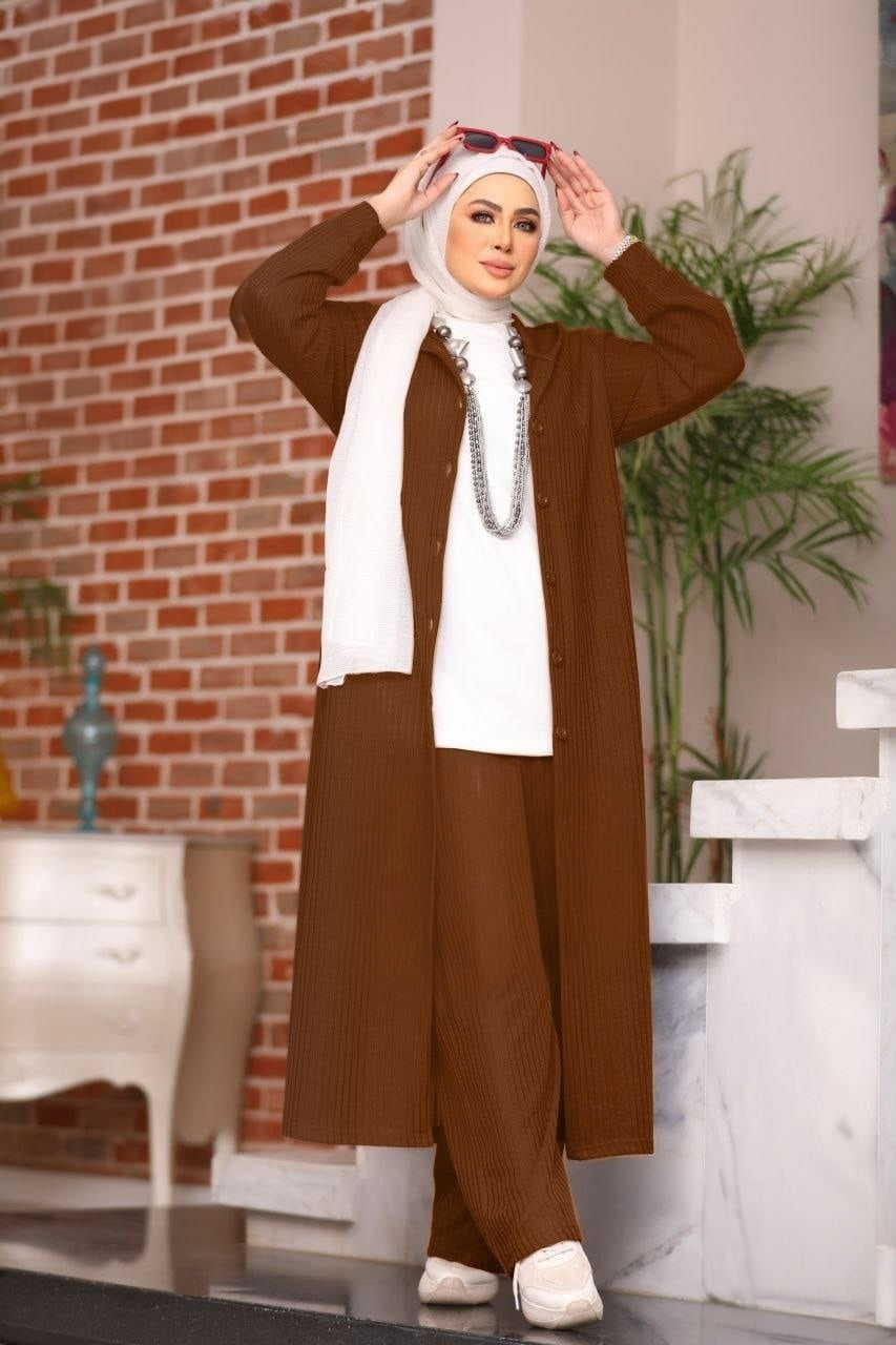 Long Hooded Suit - Brown