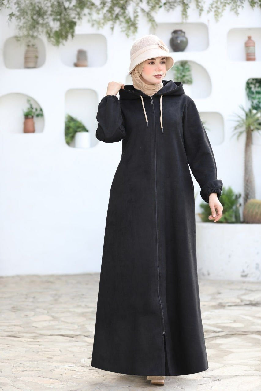 Plain Dress/Abaya With Hoodie
