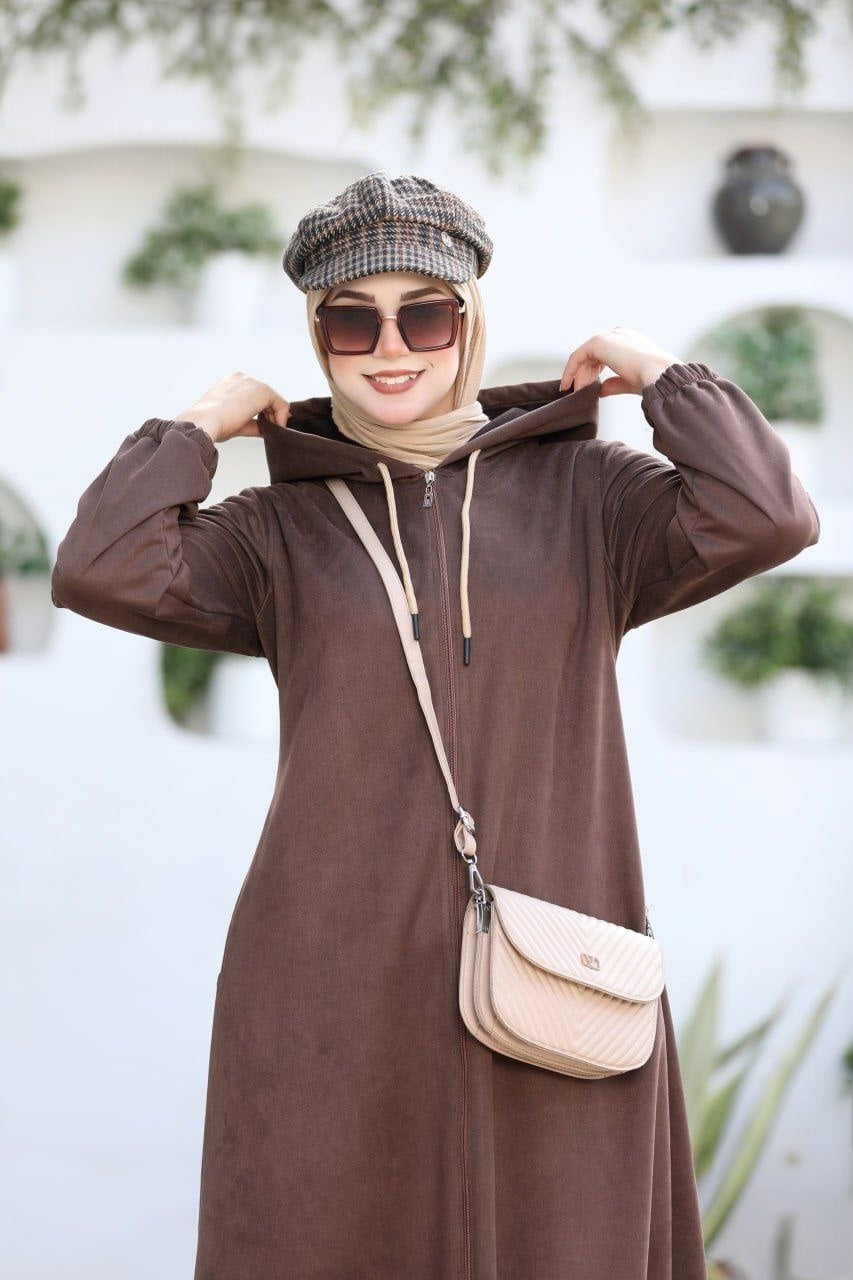 Plain Dress/Abaya With Hoodie