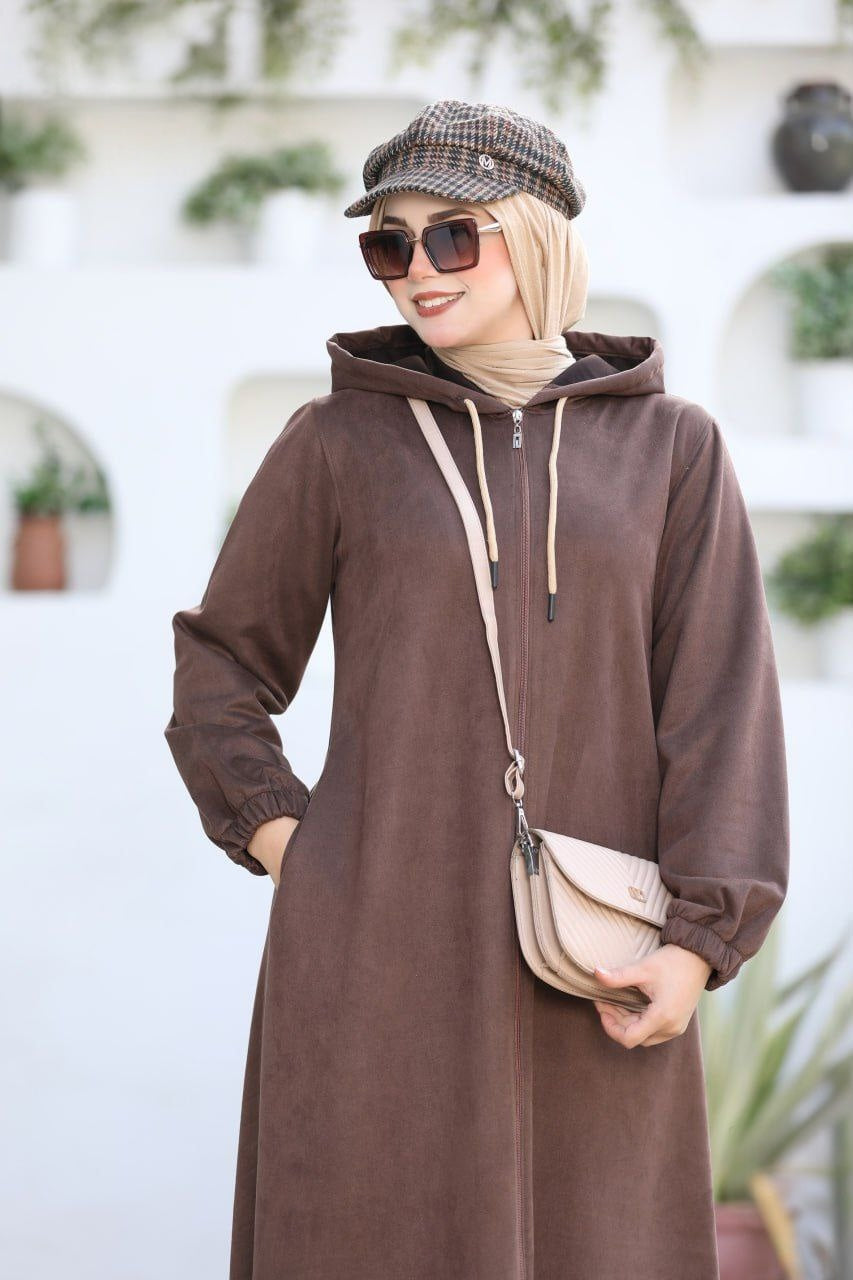 Plain Dress/Abaya With Hoodie