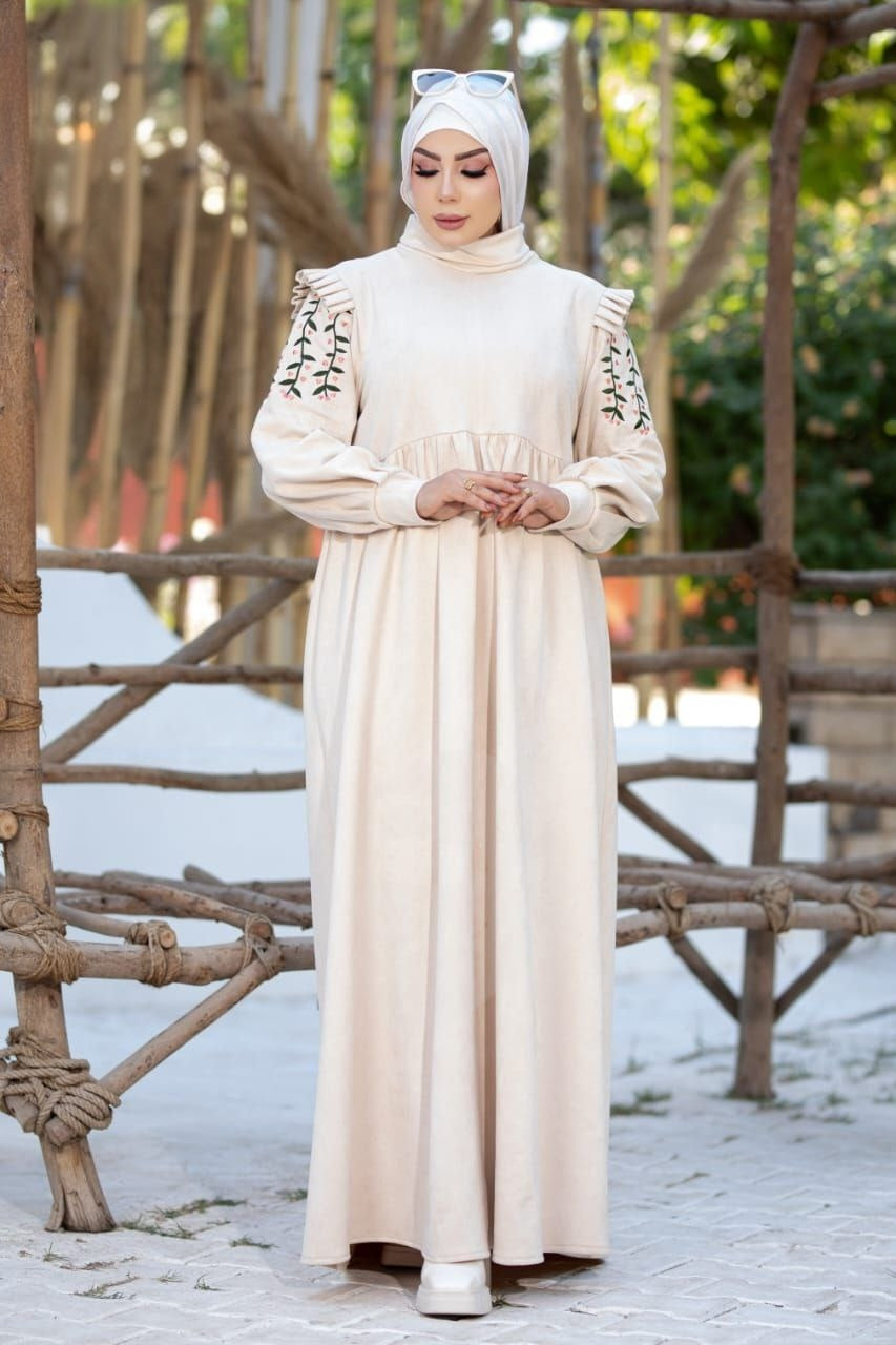 Embroided Sleeves Dress