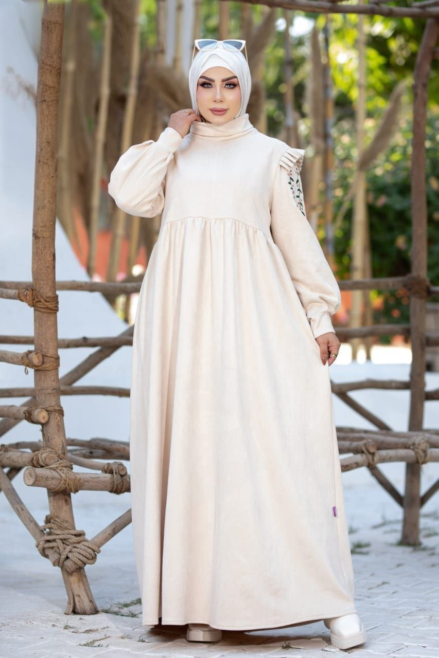 Embroided Sleeves Dress