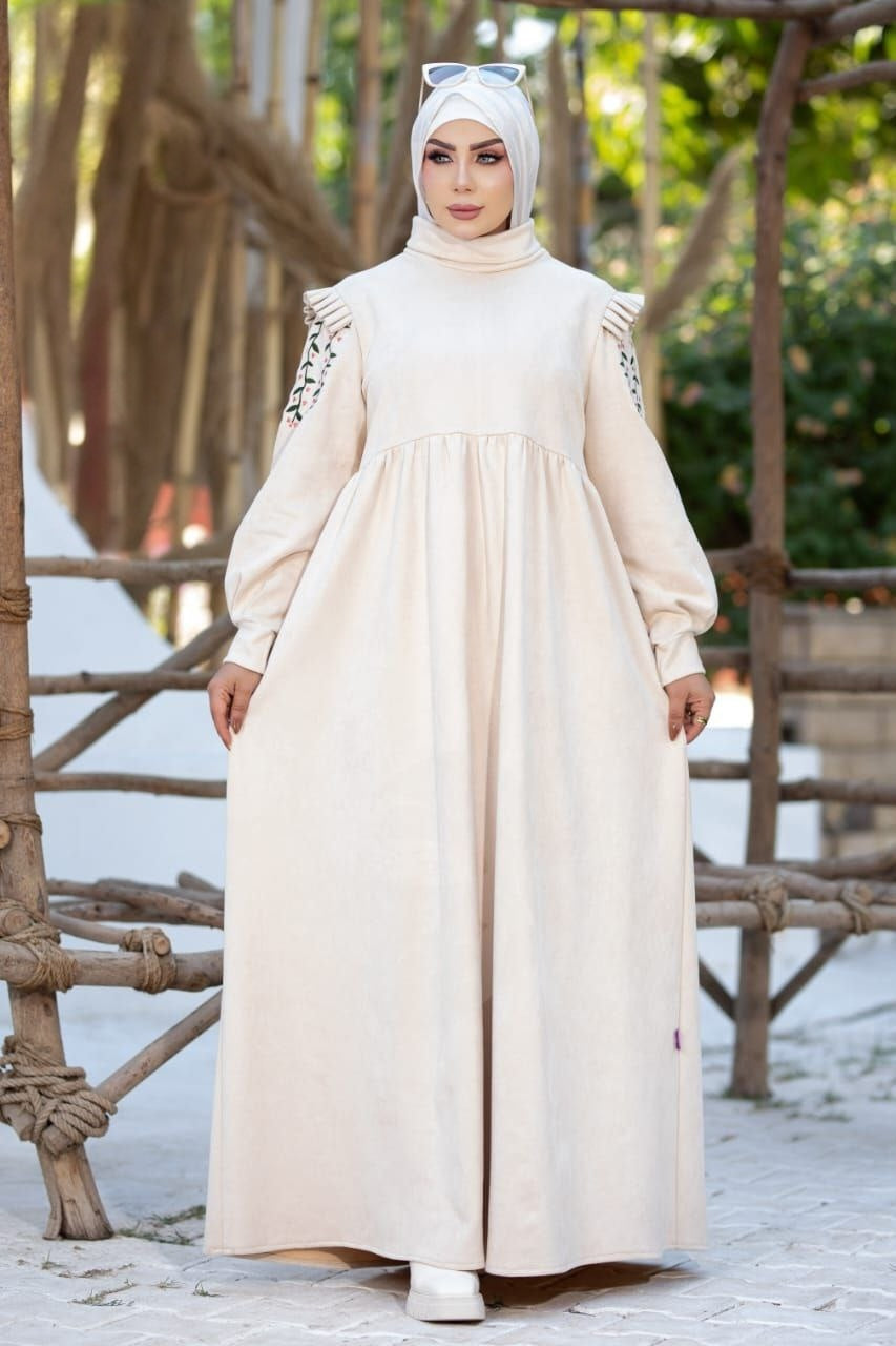 Embroided Sleeves Dress