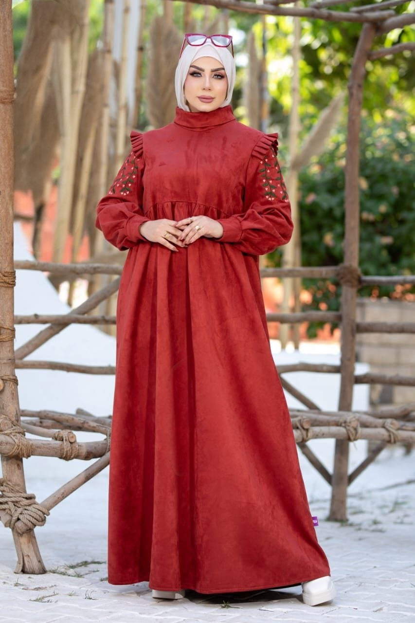 Embroided Sleeves Dress